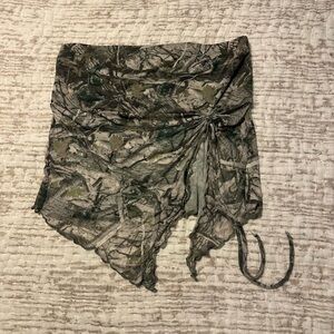 Camo Strapless Top